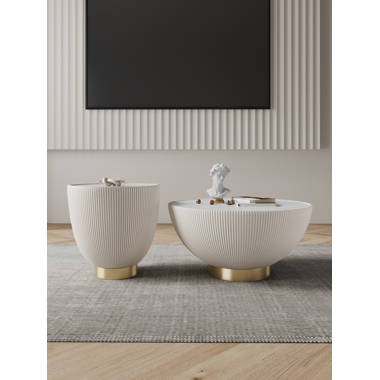 Etta Avenue™ Birnson 2 - Piece Glass Top Living Room Table